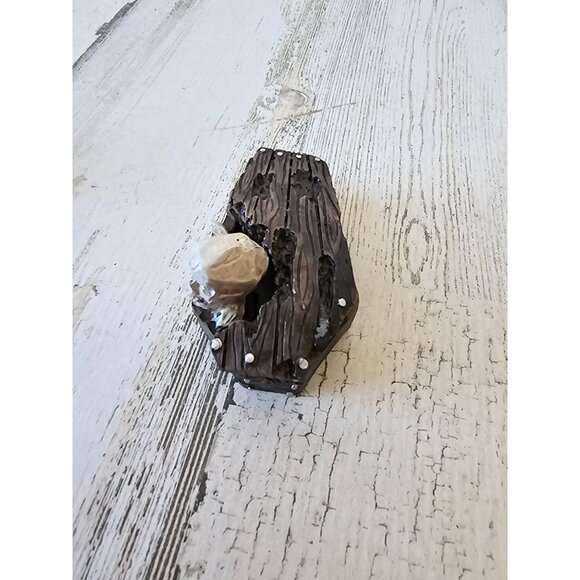 Vintage crow skeleton coffin village accessory decor Halloween crow - Picture 9 of 11